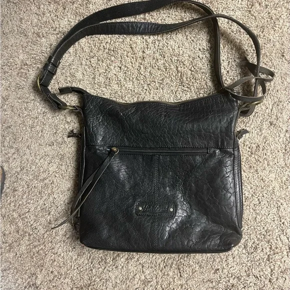 Lucky Brand Vintage Style Black/Brown Crossbody, gently used. - Picture 2 of 10